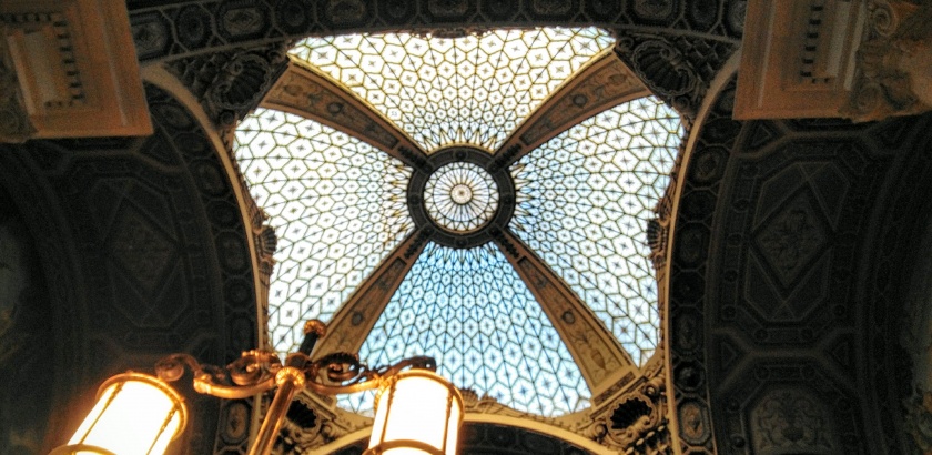 Ceiling of Barcelona central post office.