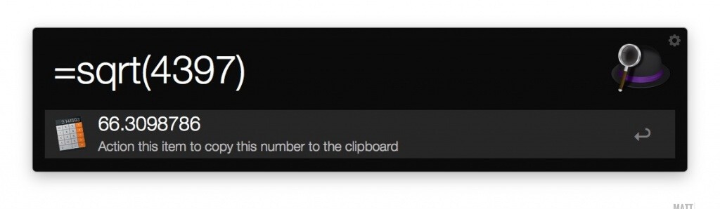 Alfred Calculator for Mac.